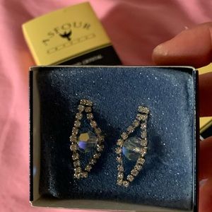 asfour crystal dangling earrings - GENUINE CRYSTAL